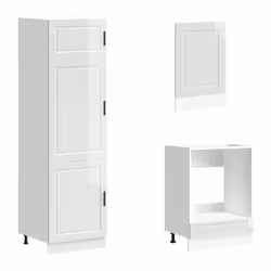 vidaXL 7 Piece Kitchen Cabinet Set Kalmar Old Wood Engineered Wood - high gloss white - Additional view 4