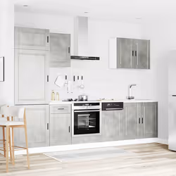 vidaXL 7 Piece Kitchen Cabinet Set Kalmar Old Wood Engineered Wood - concrete grey
