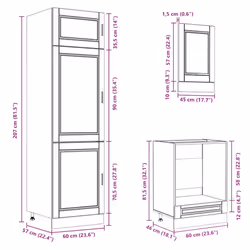 vidaXL 7 Piece Kitchen Cabinet Set Kalmar Old Wood Engineered Wood - concrete grey - Additional view 9