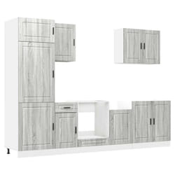 vidaXL 7 Piece Kitchen Cabinet Set Kalmar Old Wood Engineered Wood - grey sonoma