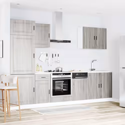 vidaXL 7 Piece Kitchen Cabinet Set Kalmar Old Wood Engineered Wood - grey sonoma
