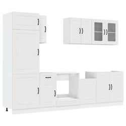 vidaXL 8 Piece Kitchen Cabinet Set Kalmar Sonoma Oak Engineered Wood - white