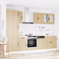 vidaXL 8 Piece Kitchen Cabinet Set Kalmar Sonoma Oak Engineered Wood - sonoma oak - Additional view 2