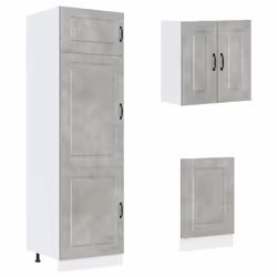 vidaXL 8 Piece Kitchen Cabinet Set Kalmar Sonoma Oak Engineered Wood - concrete grey - Additional view 4