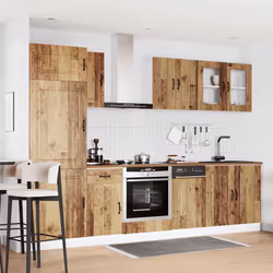 vidaXL 8 Piece Kitchen Cabinet Set Kalmar Sonoma Oak Engineered Wood - old wood