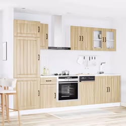 vidaXL 8 Piece Kitchen Cabinet Set Kalmar Sonoma Oak Engineered Wood - sonoma oak
