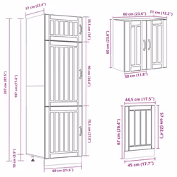 vidaXL 8 Piece Kitchen Cabinet Set Kalmar Sonoma Oak Engineered Wood - sonoma oak - Additional view 9