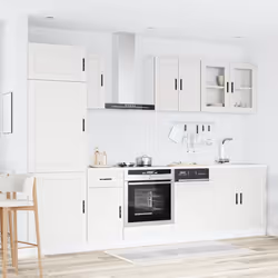 vidaXL 8 Piece Kitchen Cabinet Set Kalmar Old Wood Engineered Wood - white