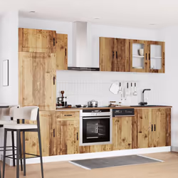 vidaXL 8 Piece Kitchen Cabinet Set Kalmar Old Wood Engineered Wood - old wood