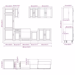 vidaXL 8 Piece Kitchen Cabinet Set Kalmar Old Wood Engineered Wood - old wood - Additional view 7
