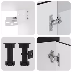 vidaXL 8 Piece Kitchen Cabinet Set Kalmar Grey Sonoma Engineered Wood - black - Additional view 5
