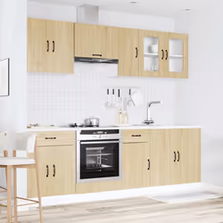 vidaXL 8 Piece Kitchen Cabinet Set Kalmar Grey Sonoma Engineered Wood - sonoma oak - Additional view 2