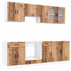 vidaXL 8 Piece Kitchen Cabinet Set Kalmar Grey Sonoma Engineered Wood - old wood