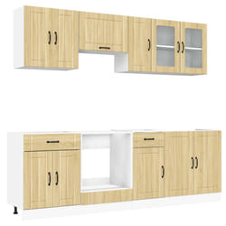 vidaXL 8 Piece Kitchen Cabinet Set Kalmar White Engineered Wood - sonoma oak