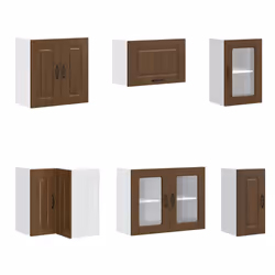 vidaXL 11 Piece Kitchen Cabinet Set Kalmar Smoked Oak Engineered Wood - brown oak - Additional view 4