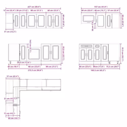 vidaXL 11 Piece Kitchen Cabinet Set Kalmar Smoked Oak Engineered Wood - brown oak - Additional view 8