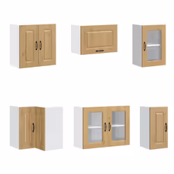 vidaXL 11 Piece Kitchen Cabinet Set Kalmar Smoked Oak Engineered Wood - artisan oak - Additional view 4