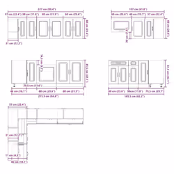 vidaXL 11 Piece Kitchen Cabinet Set Kalmar Smoked Oak Engineered Wood - artisan oak - Additional view 8