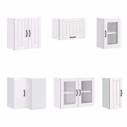 vidaXL Kitchen Cabinet Set 11 Piece Cupboard Storage Cabinet Engineered Wood - white - Additional view 4