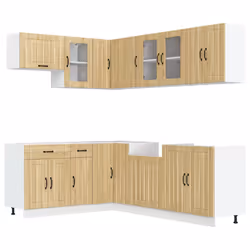 vidaXL Kitchen Cabinet Set 11 Piece Cupboard Storage Cabinet Engineered Wood - sonoma oak