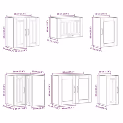 vidaXL Kitchen Cabinet Set 11 Piece Cupboard Storage Cabinet Engineered Wood - sonoma oak - Additional view 10