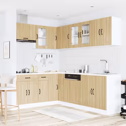 vidaXL Kitchen Cabinet Set 11 Piece Cupboard Storage Cabinet Engineered Wood - sonoma oak