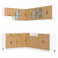 vidaXL Kitchen Cabinet Set 11 Piece Cupboard Storage Cabinet Engineered Wood - artisan oak