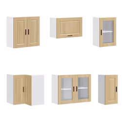 vidaXL 11 Piece Kitchen Cabinet Set Porto Brown Oak Engineered Wood - sonoma oak - Additional view 4