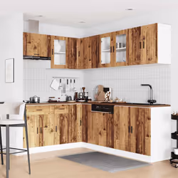 vidaXL 11 Piece Kitchen Cabinet Set Porto Brown Oak Engineered Wood - old wood - Additional view 2