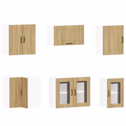 vidaXL 11 Piece Kitchen Cabinet Set Kalmar Concrete Grey Engineered Wood - sonoma oak - Additional view 4