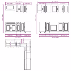 vidaXL 11 Piece Kitchen Cabinet Set Kalmar Concrete Grey Engineered Wood - grey sonoma