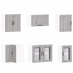 vidaXL 11 Piece Kitchen Cabinet Set Kalmar Concrete Grey Engineered Wood - grey sonoma - Additional view 4