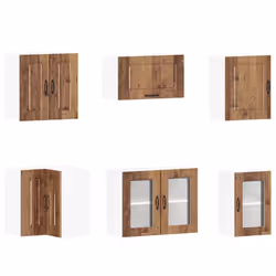 vidaXL 11 Piece Kitchen Cabinet Set Kalmar Concrete Grey Engineered Wood - old wood - Additional view 4