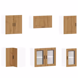 vidaXL 11 Piece Kitchen Cabinet Set Porto Smoked Oak Engineered Wood - artisian oak - Additional view 4