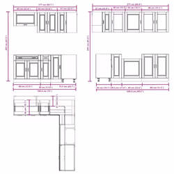 vidaXL 11 Piece Kitchen Cabinet Set Porto Smoked Oak Engineered Wood - artisian oak - Additional view 7