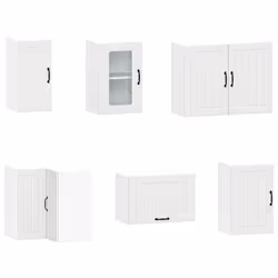 vidaXL 11 Piece Kitchen Cabinet Set Kalmar White Engineered Wood - white - Additional view 4