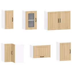 vidaXL 11 Piece Kitchen Cabinet Set Kalmar White Engineered Wood - sonoma oak - Additional view 4