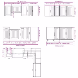 vidaXL 11 Piece Kitchen Cabinet Set Kalmar White Engineered Wood - old wood - Additional view 8
