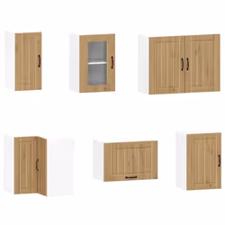 vidaXL Kitchen Cabinet Set Highboard Cabinet Storage Cupboard Engineered Wood - artisan oak - Additional view 4