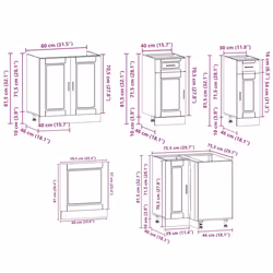 vidaXL 11 Piece Kitchen Cabinet Set Porto Old Wood Engineered Wood - white - Additional view 9