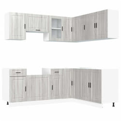 vidaXL 11 Piece Kitchen Cabinet Set Porto Old Wood Engineered Wood - grey sonoma