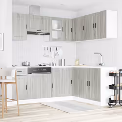 vidaXL 11 Piece Kitchen Cabinet Set Porto Old Wood Engineered Wood - grey sonoma - Additional view 2