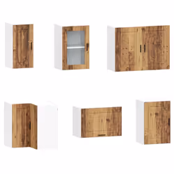 vidaXL 11 Piece Kitchen Cabinet Set Porto Old Wood Engineered Wood - old wood - Additional view 4