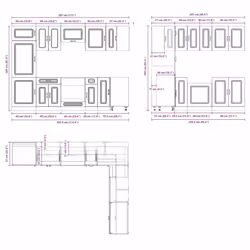 vidaXL Kitchen Cabinet Set 14 Piece Cabinet Cupboard Kalmar Engineered Wood - high gloss white - Additional view 3