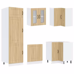 vidaXL Kitchen Cabinet Set 14 Piece Cabinet Cupboard Kalmar Engineered Wood - sonoma oak - Additional view 4