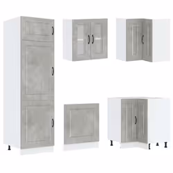 vidaXL Kitchen Cabinet Set 14 Piece Cabinet Cupboard Kalmar Engineered Wood - concrete grey - Additional view 4