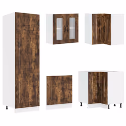 vidaXL Kitchen Cabinet Set 14 Piece Cabinet Cupboard Kalmar Engineered Wood - smoked oak - Additional view 4