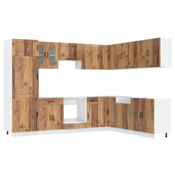 vidaXL Kitchen Cabinet Set 14 Piece Cabinet Cupboard Kalmar Engineered Wood - old wood
