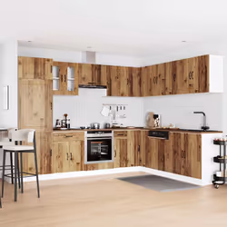 vidaXL Kitchen Cabinet Set 14 Piece Cabinet Cupboard Kalmar Engineered Wood - old wood