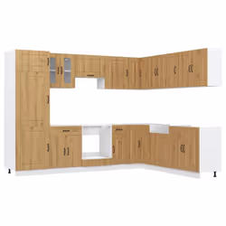 vidaXL Kitchen Cabinet Set 14 Piece Cabinet Cupboard Kalmar Engineered Wood - artisan oak